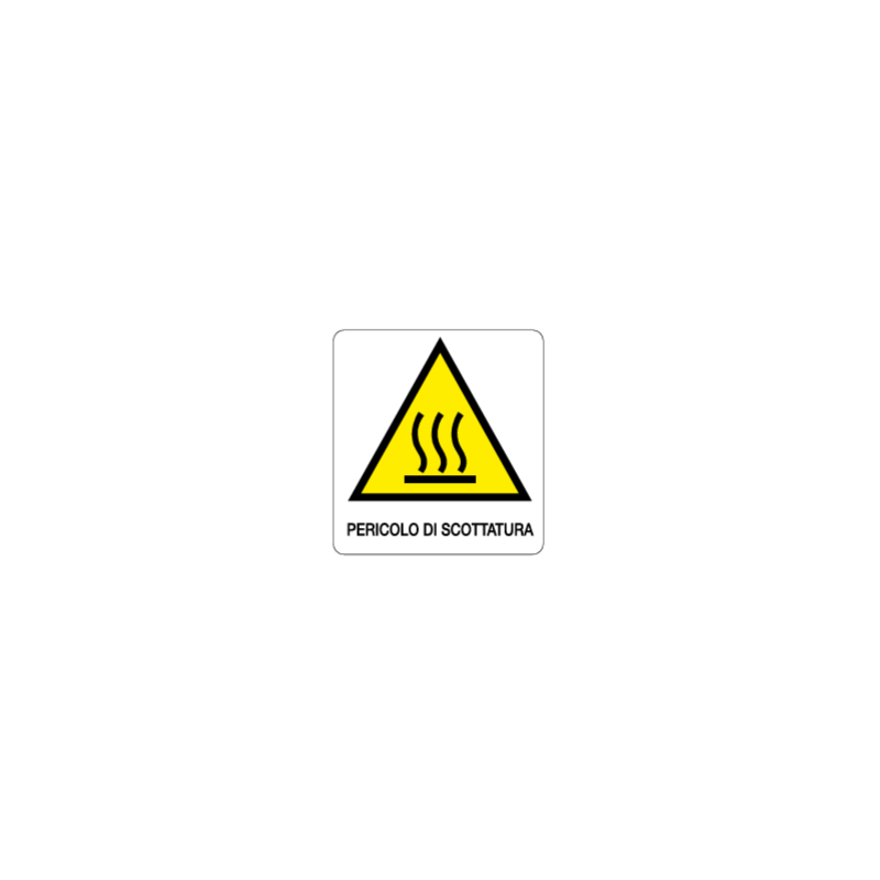 Cart.330x350mm danger of burns Cart.330x350mm danger of burns