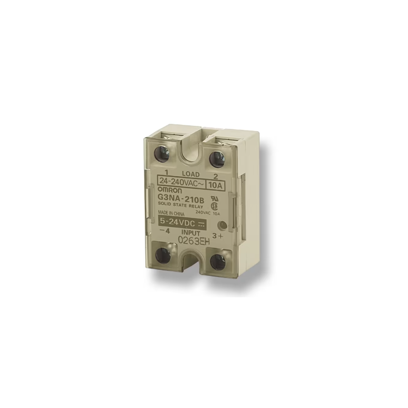 Single-phase solid state relay (SSR) designed for controlling AC loads up to 20 A, G3NA-220B-UTU by Omron Single-phase solid state relay (SSR) designed for controlling AC loads up to 20 A, G3NA-220B-UTU by Omron