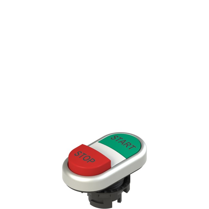 Protruding lower double button with
