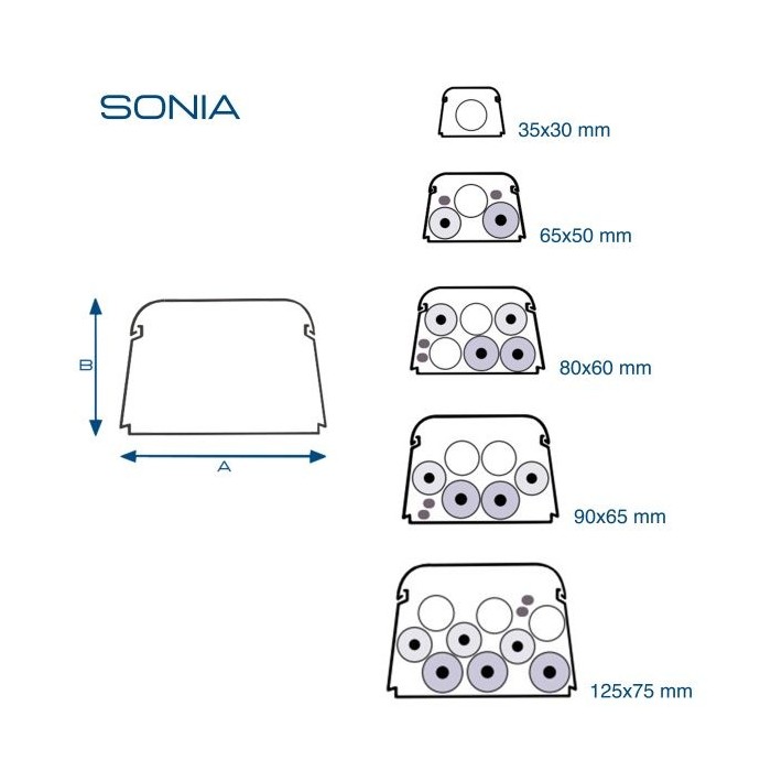 Canalina bianca 65x50 l.2000 mod.sonia