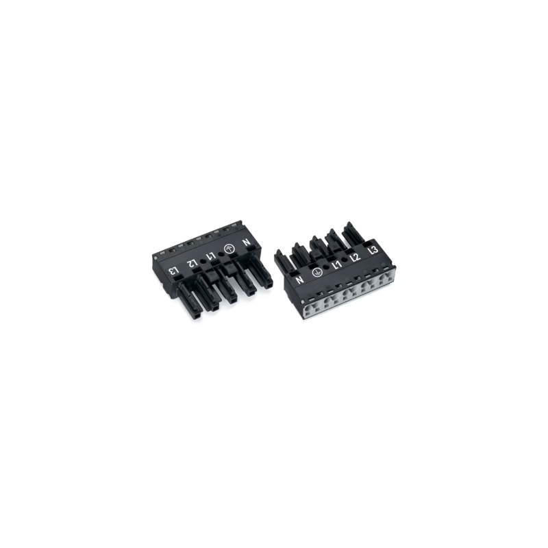 5-pin socket, black 5-pin socket, black
