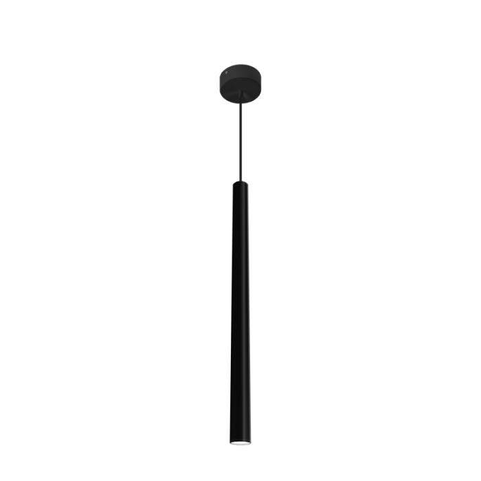Suspension internal led stylo tubular black h 50 4k