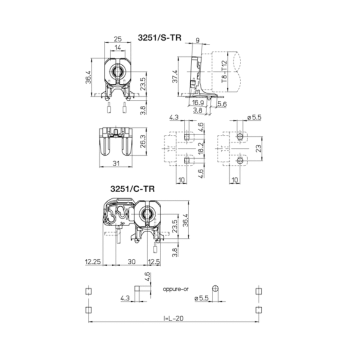 Portalampade 3251/C