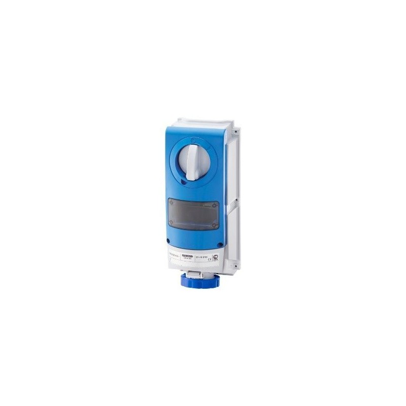 Fixed Interlocked Vertical Socket - Without Bottom - For Modular Equipment Assembly - 2p+T 32a 200-250v-50/60hz 6h-Ip66 Fixed Interlocked Vertical Socket - Without Bottom - For Modular Equipment Assembly - 2p+T 32a 200-250v-50/60hz 6h-Ip66