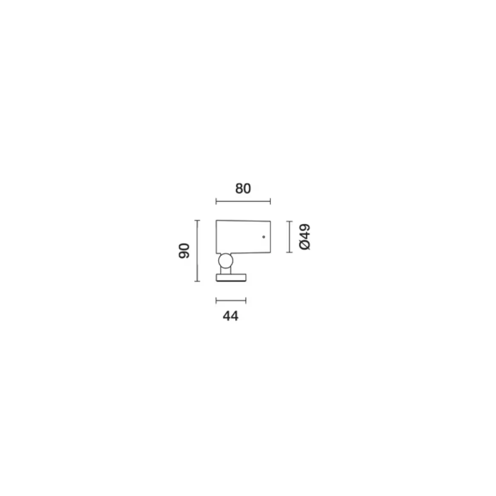 Outdoor projector Palco in-out d.46 warm white wideflood 3