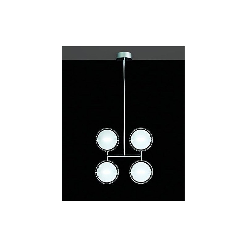 Fontana Arte 3597CR Suspension lamp nobi d 15 four lights chrome 4x12 Fontana Arte 3597CR Suspension lamp nobi d 15 four lights chrome 4x12
