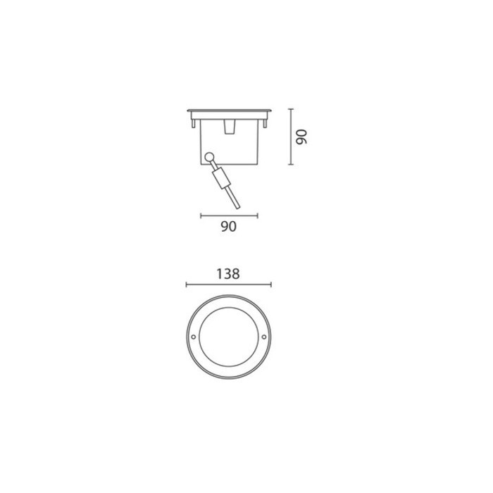 Incs.ledplus d.138 ottic.orien.c/3 led w