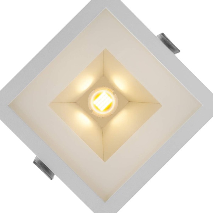 Fixed recessed spotlight Wpl huron 44 square dwl 15w