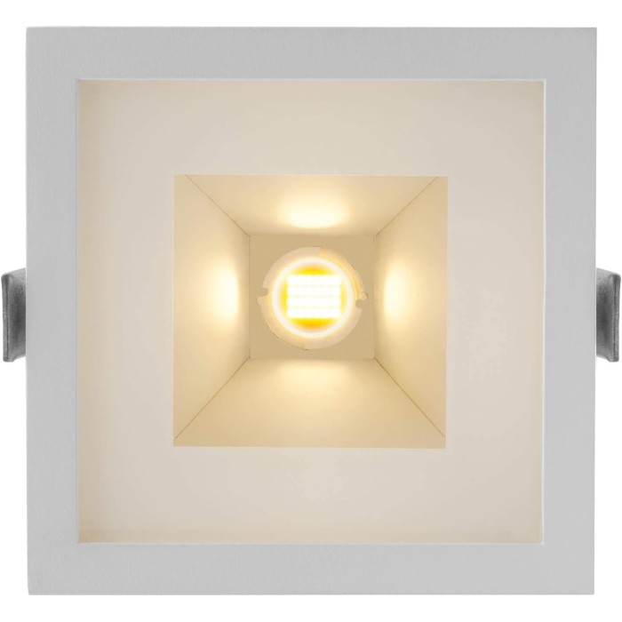 Fixed recessed spotlight huron 44 square dwl 27w