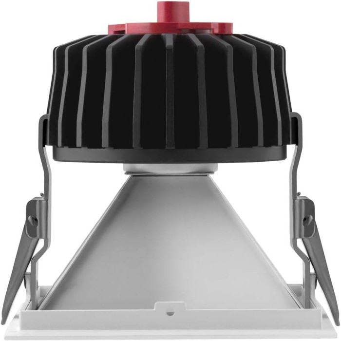 Faretto incasso fisso huron-44-quadrato fluorescente dwl 27w