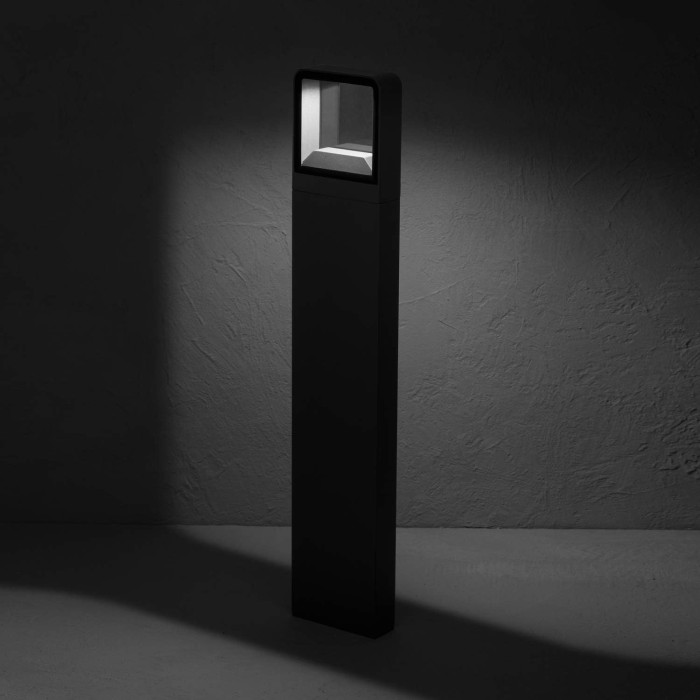 Wlo atik bollard square 6w 4k vwfl grey