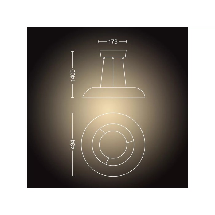 Philips 4023331P7 Amaze hue lampada sospensione connessa bianca