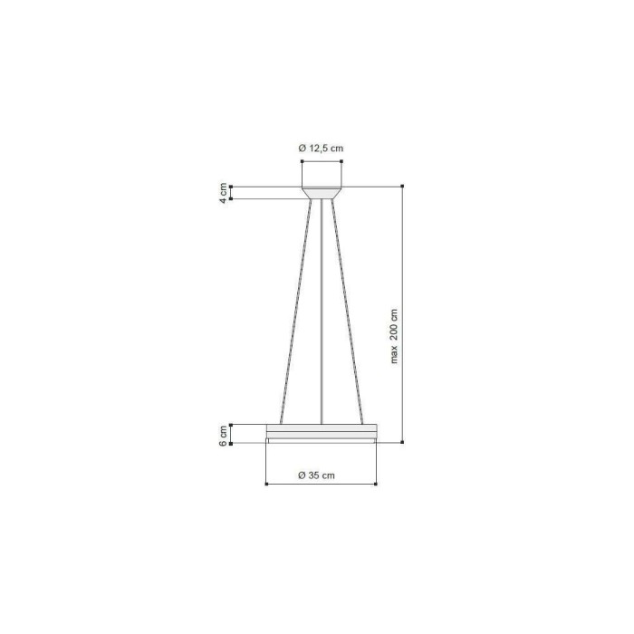 Egoluce 1141.40 Round suspension 55w fluorescent with cable