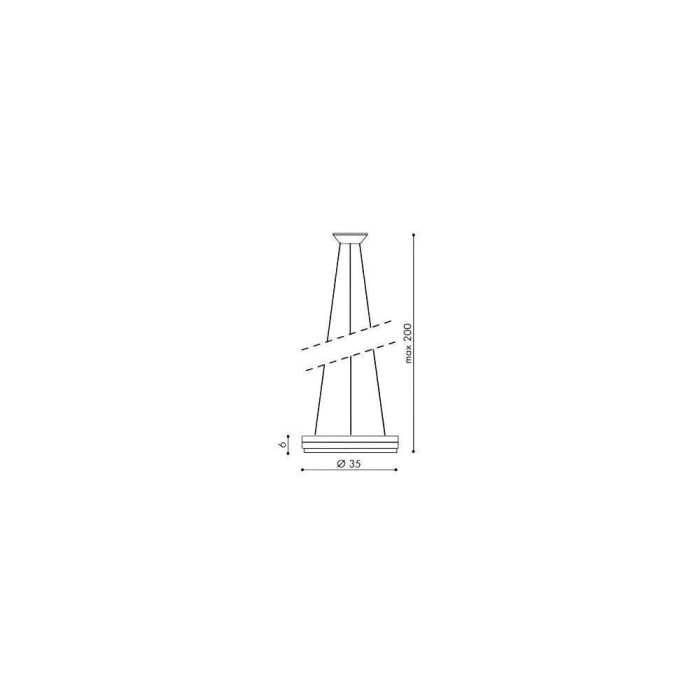 Egoluce 1141.40 Round suspension 55w fluorescent with cable