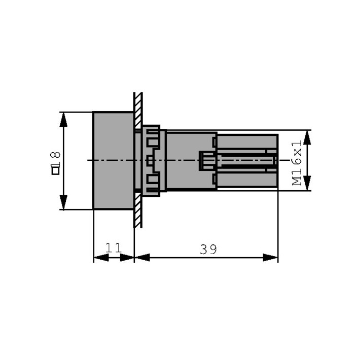 Q18d-gn green pulse button
