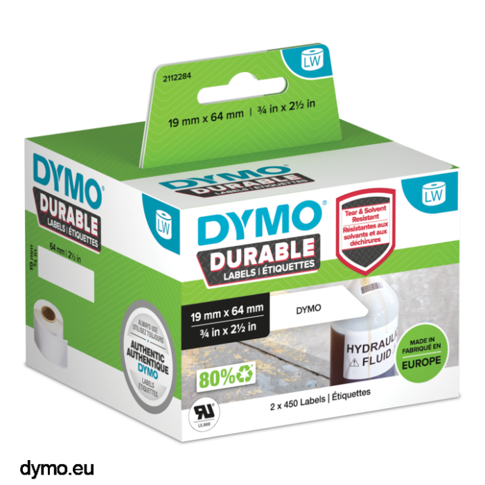 Dymo lw durable 19x64 labels