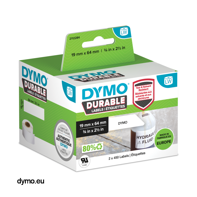 Dymo lw durable 19x64 labels Dymo lw durable 19x64 labels