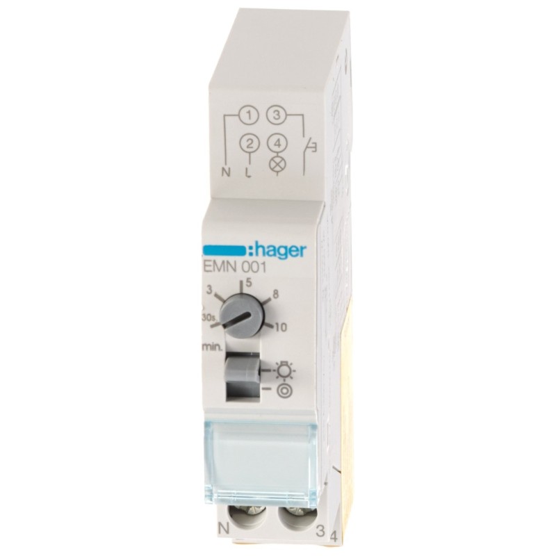 Hager Temp. luce scale elettronico 16a 230v 1na 1 Hager Temp. luce scale elettronico 16a 230v 1na 1