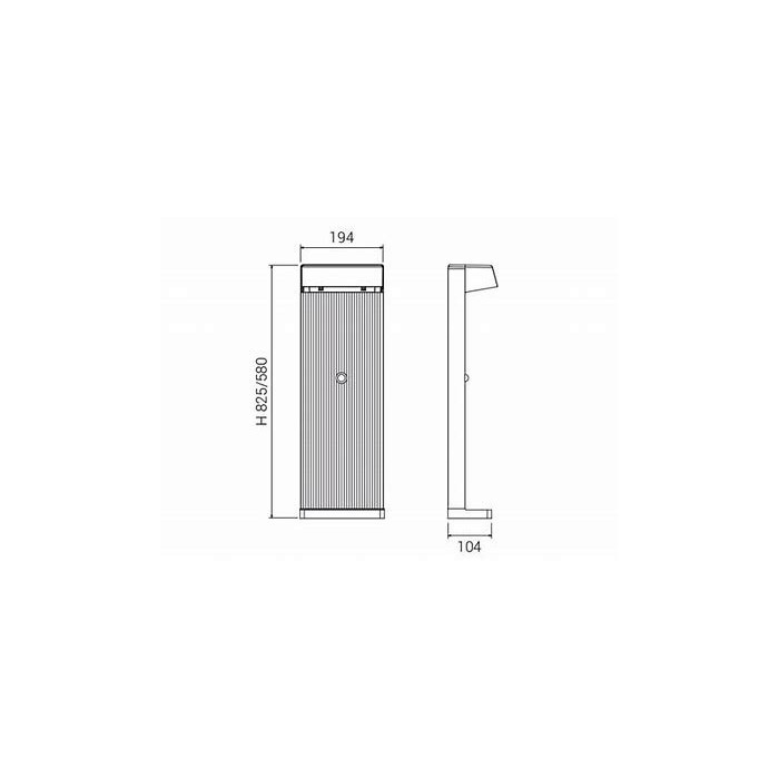 Quantum floor lamp h824.5 metallic aluminium