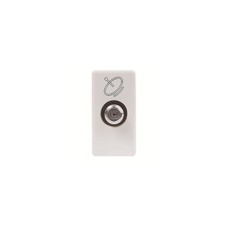 Gewiss Gw20396 Coaxial TV/Sat Socket Class A Shielding Female F Connector Pass-Through 5 Db 1 Module System White Gewiss Gw20396 Coaxial TV/Sat Socket Class A Shielding Female F Connector Pass-Through 5 Db 1 Module System White