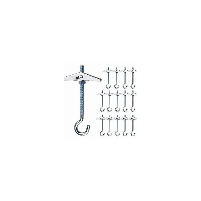 Scame Parre Ceiling Spring Hook with Open Eyelet and Nut - M5 Thread, 12 mm Drilling
