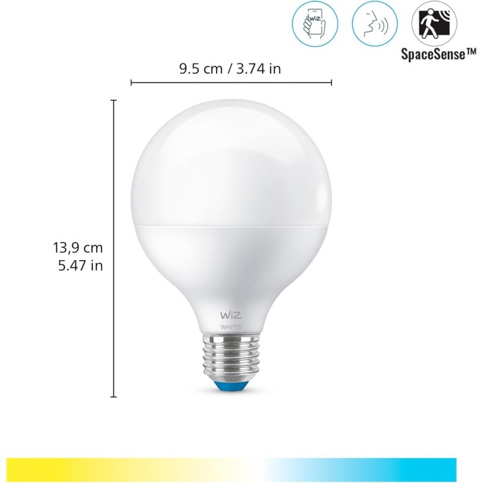 Wiz tw globo smerigliata 75w e27