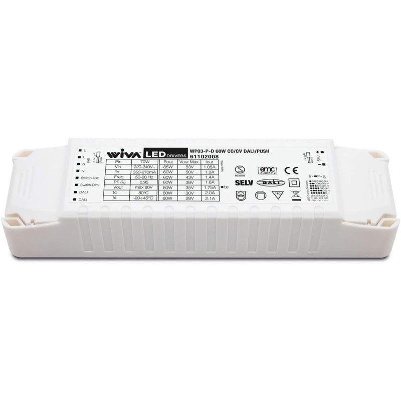 Driver wp03-p-d 60W direct current/CV Dali/Push Driver wp03-p-d 60W direct current/CV Dali/Push