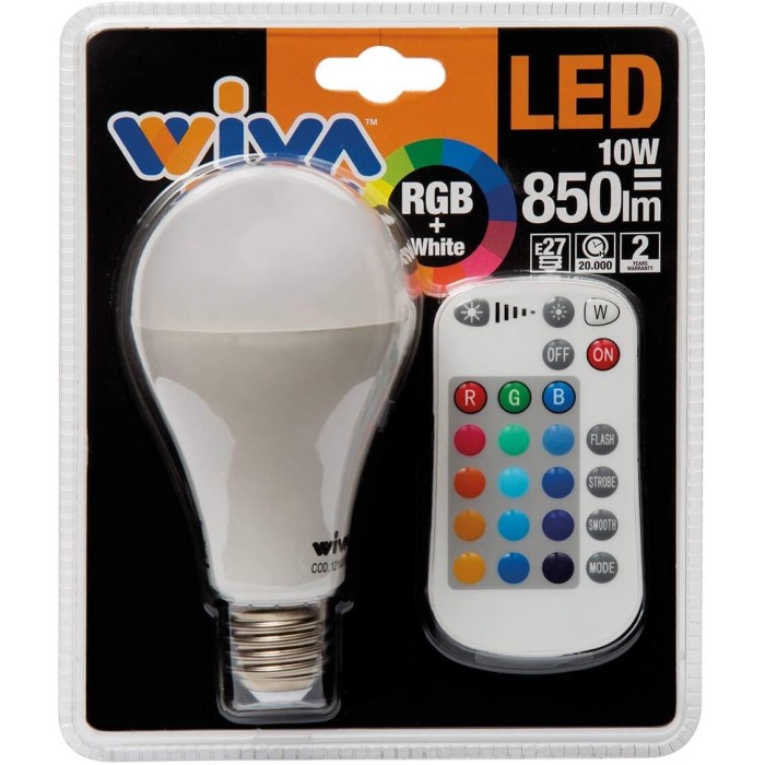 Basic GLS opal LED lamp D65 E27 RGB