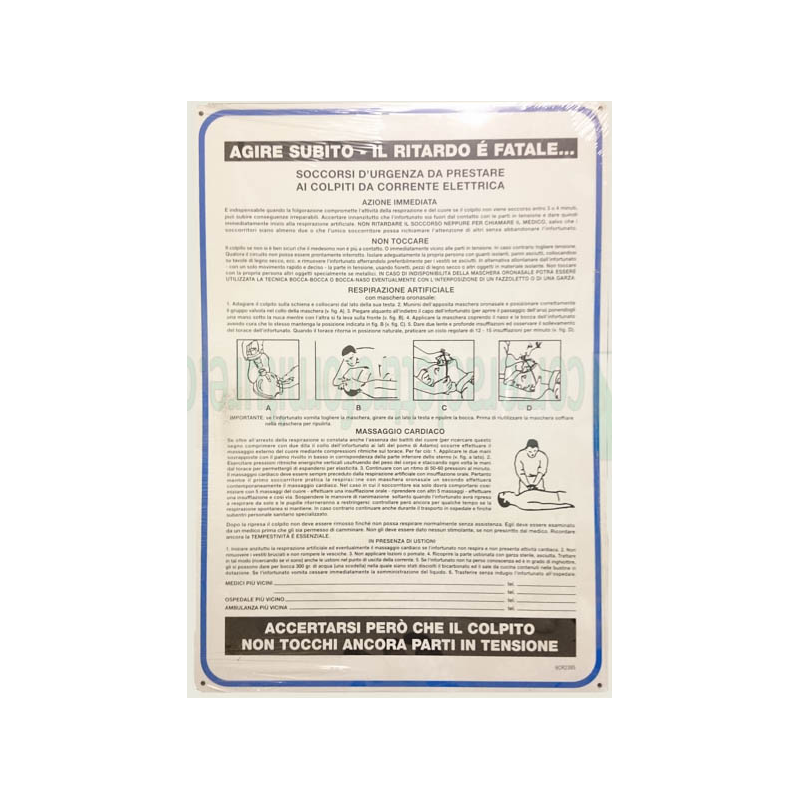 Emergency aid sign to be provided to those affected by electric current Emergency aid sign to be provided to those affected by electric current