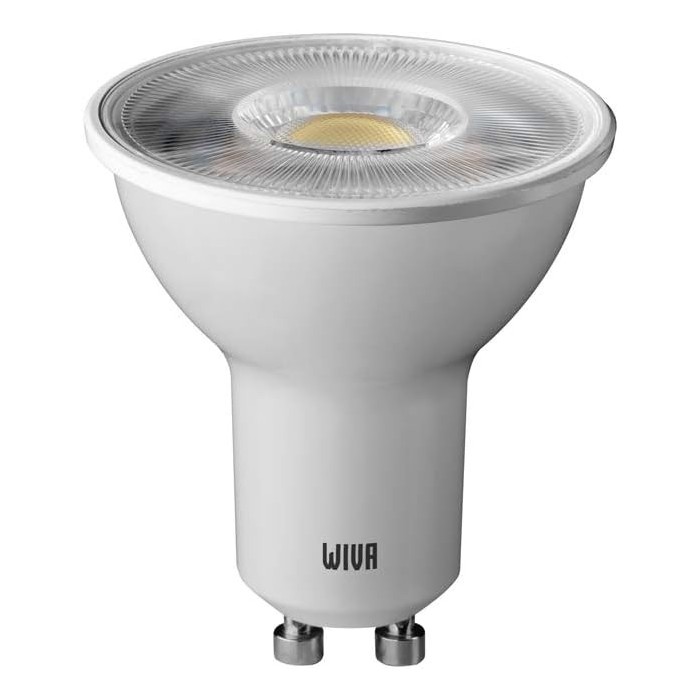 LED Spot Lamp GU10 6W, Warm Light 3000K, Wide Angle 100°, White Color