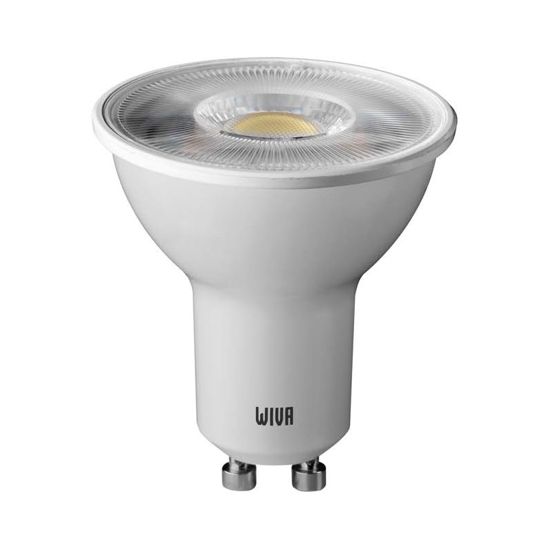 LED Spot Lamp GU10 6W, Warm Light 3000K, Wide Angle 100°, White Color LED Spot Lamp GU10 6W, Warm Light 3000K, Wide Angle 100°, White Color