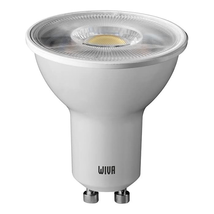 Lampada LED GU10 6W, Luce Naturale 4000K, Ampio Angolo 120°, 500 Lumen, Colore Bianco