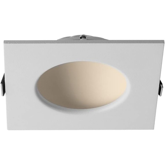 Elba Square 7W Fixed Recessed LED Spotlight, Natural Light 4000K, White