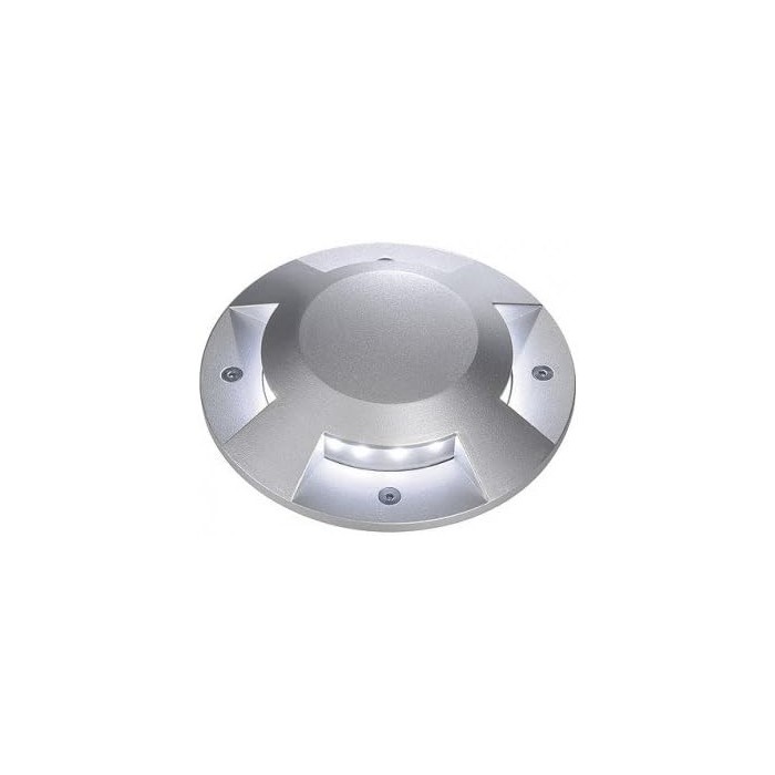 SLV 227374 Big LED Plot Round 4 Beam – Outdoor Lamp for Ceiling, Wall and Floor, Silver Grey,