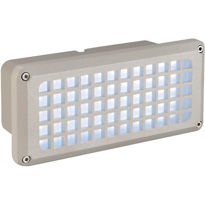 SLV 227374 Big LED Plot Round 4 Beam – Outdoor Lamp for Ceiling, Wall and Floor, Silver Grey,