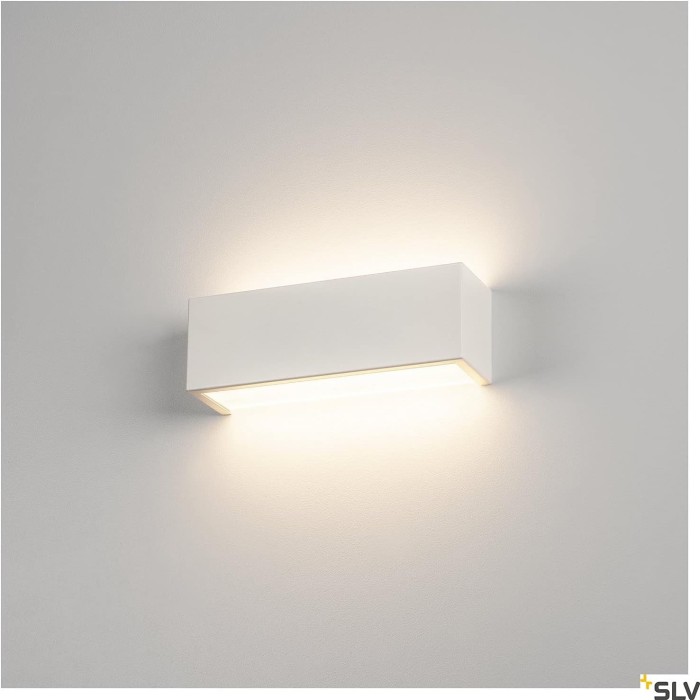 SLV Chrombo LED Wall Lamp 30 cm, 9.7 W, 3000 K – Stainless Steel and Glass, White