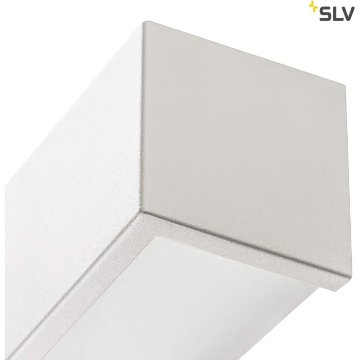 SLV Chrombo LED Wall Lamp 30 cm, 9.7 W, 3000 K – Stainless Steel and Glass, White
