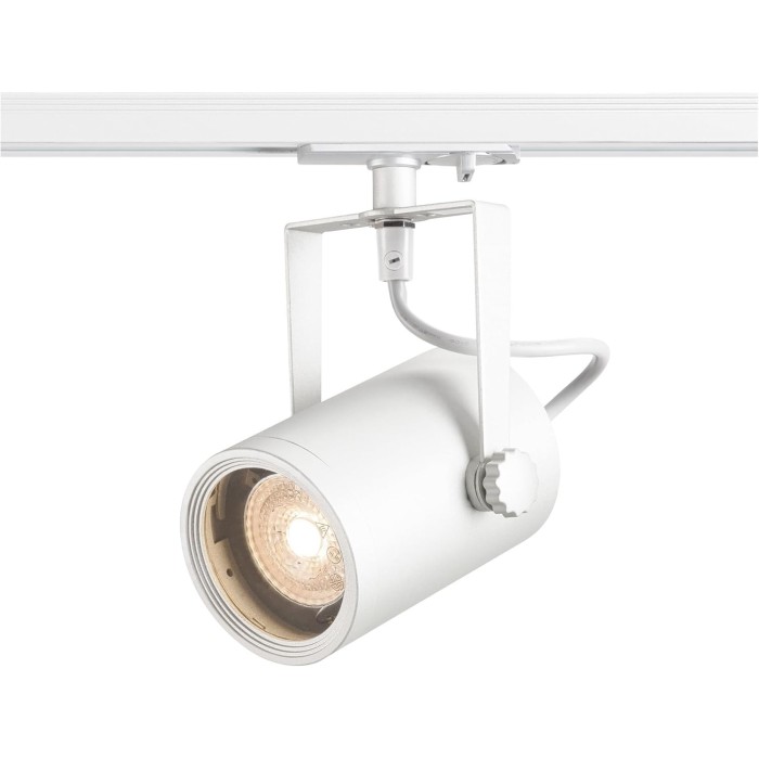 SLV Single Phase LED Euro Spot QPAR51 1 Phase 25W, Ceiling Spotlight for Track System, White Color – Interior Lighting c