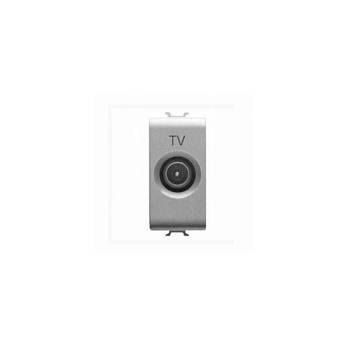 Gewiss TV Socket 1M Pass-Through 22 dB with 9.5 mm Male Connector – Titanium