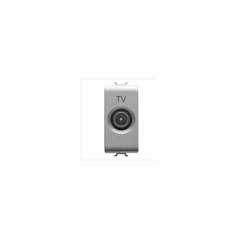 Gewiss TV Socket 1M Pass-Through 22 dB with 9.5 mm Male Connector – Titanium Gewiss TV Socket 1M Pass-Through 22 dB with 9.5 mm Male Connector – Titanium