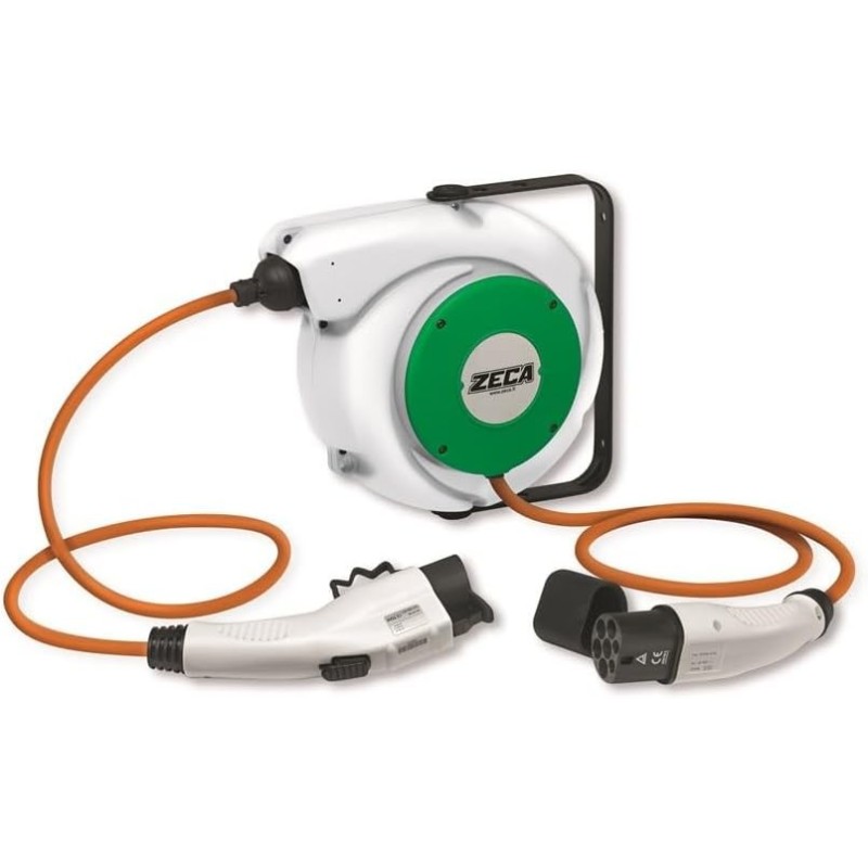 Zeca EV2162 Green Mobility Cable Reel 5m - 3G2.5+1x0.5 16A Type 2-2 – Charging Electric Cars Without Wallbox Zeca EV2162 Green Mobility Cable Reel 5m - 3G2.5+1x0.5 16A Type 2-2 – Charging Electric Cars Without Wallbox