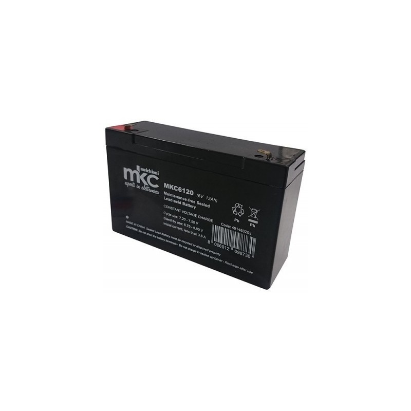Lead acid battery 6v 12ah term. 4.8mm mkc Lead acid battery 6v 12ah term. 4.8mm mkc