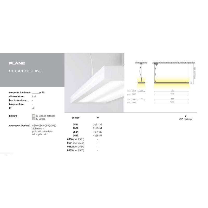 Microprismatic Polymethylmethacrylate Screen for Plane Suspension Biffi Luce 2582 Microprismatic Polymethylmethacrylate Screen for Plane Suspension Biffi Luce 2582