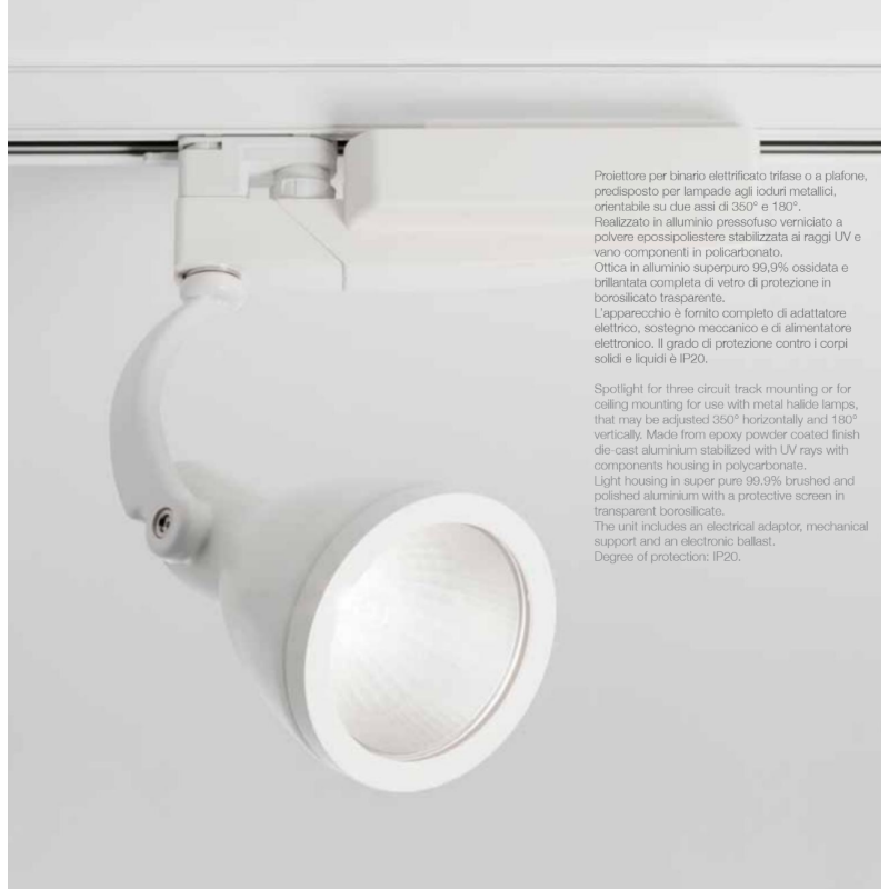 Nalim - Projector 70W G12 RAL9010 White Nalim - Projector 70W G12 RAL9010 White