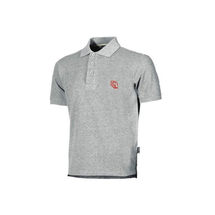 Upower Polo Work Shirt Short Sleeve 210 gr/m2 100% Cotton Home STREET (Size M - Grey)