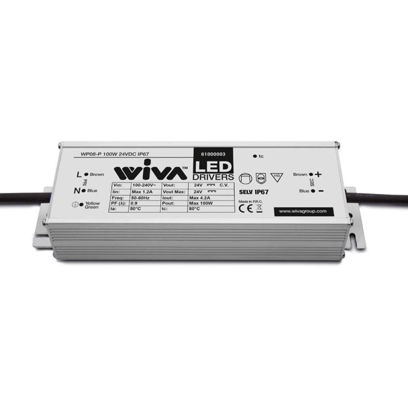 WP08-P 100W 24VDC IP67 LED Driver – Reliable and Durable for LED Floodlights WP08-P 100W 24VDC IP67 LED Driver – Reliable and Durable for LED Floodlights