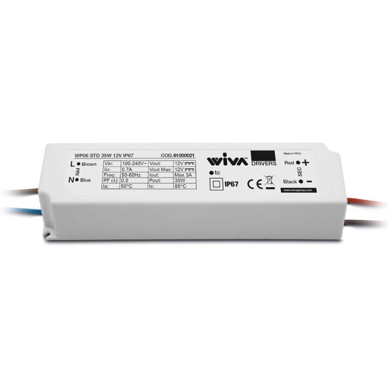 Driver WP06 STD 35W 12V IP67 – Compact and Robust for Low Voltage LED Applications Driver WP06 STD 35W 12V IP67 – Compact and Robust for Low Voltage LED Applications