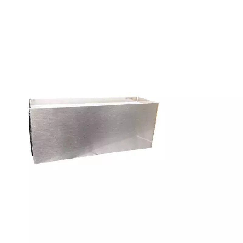 Ares Siderite - Double emission wall lamp in satin steel Ares Siderite - Double emission wall lamp in satin steel