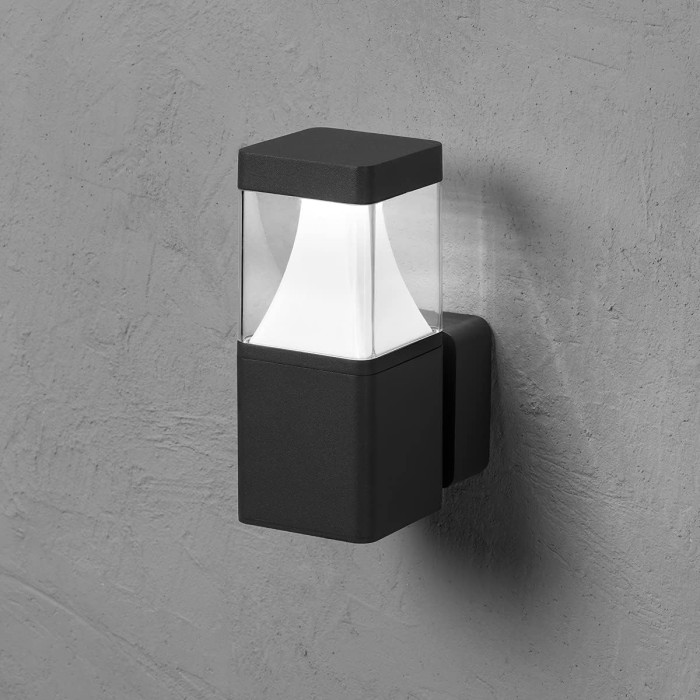 ATLAS Square 11W 3000K Wall Lamp - Single Emission LED Outdoor Lighting