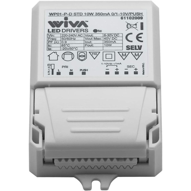 Dimmable Electronic Power Supply for LED WP01-P-D STD 8W 350mA - Internal Use Dimmable Electronic Power Supply for LED WP01-P-D STD 8W 350mA - Internal Use
